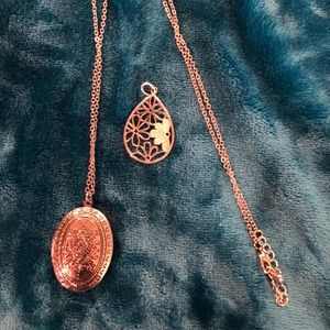 Photo Locket on a chain with bonus pendant